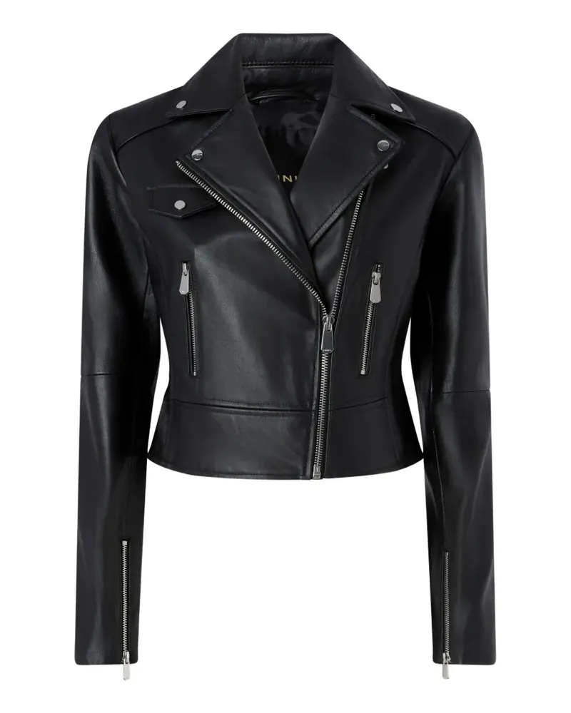Pinko Bikerjacke aus Nappaleder - Schwarz Schwarz