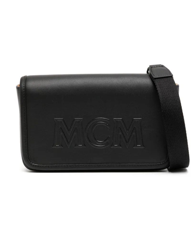 MCM Mini Aren Kuriertasche Schwarz