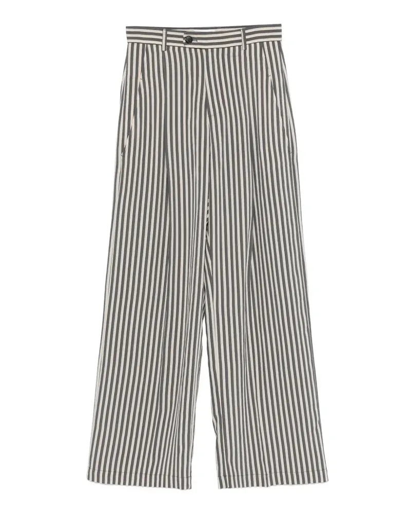 TELA Gestreifte Hose mit Knöpfen - Grau Grau