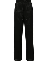 LARDINI High-Waist-Palazzohose mit Nadelstreifen Schwarz