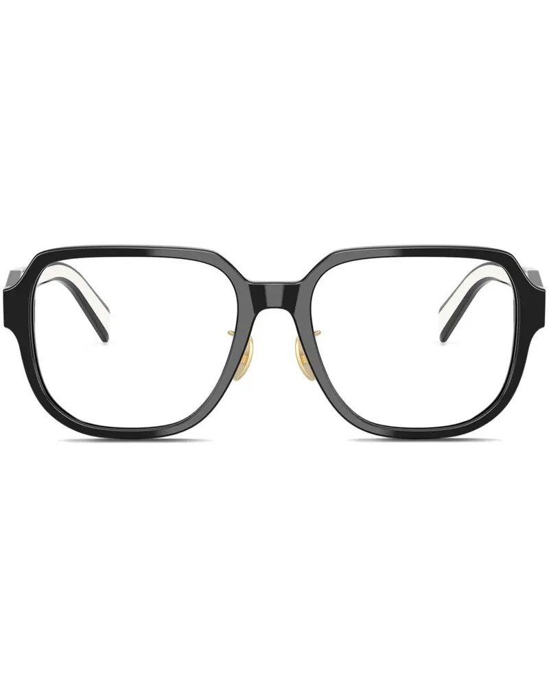 Prada Brille mit Logo - Schwarz Schwarz