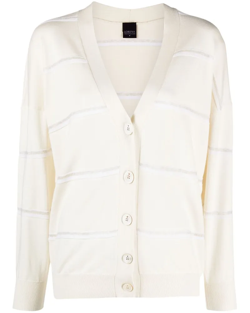 Lorena Antoniazzi Gestreifter Cardigan - Nude Nude