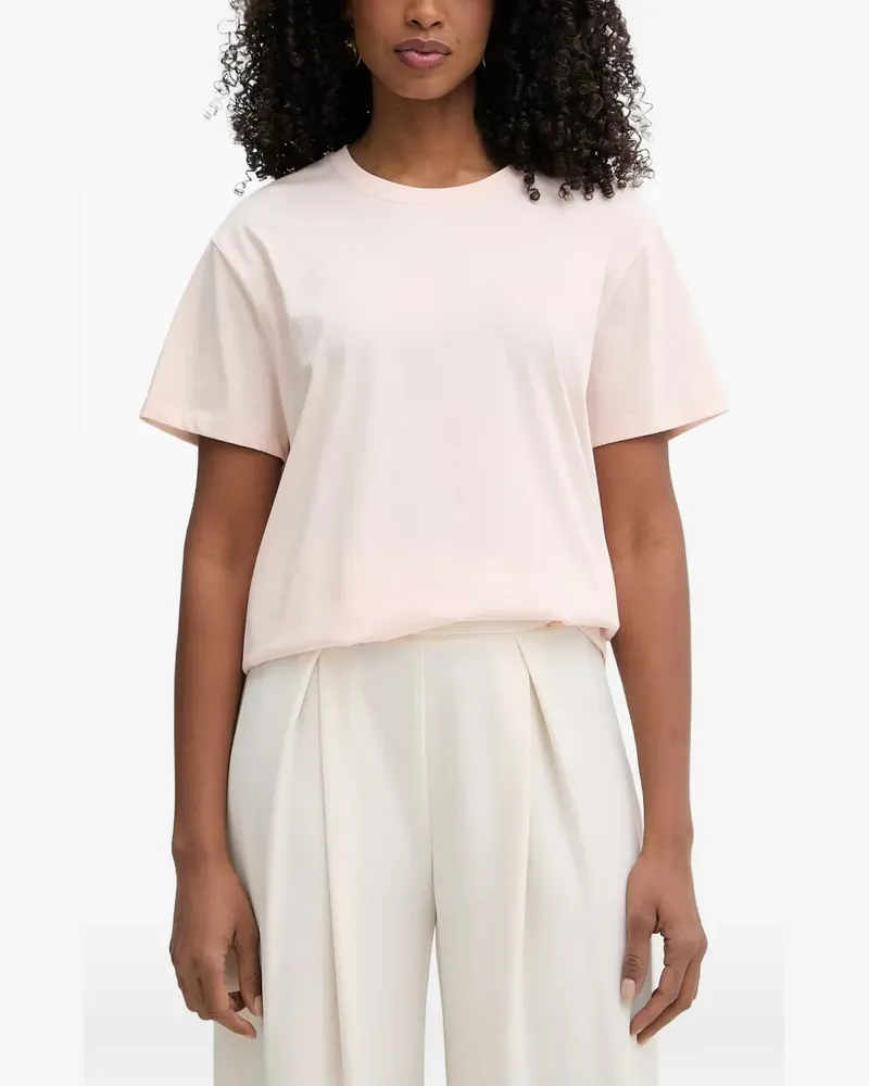 Twin-Set logo-embroidered T-shirt - Rosa Rosa