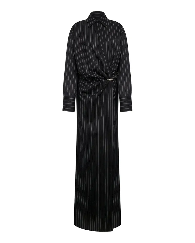 Dondup long-sleeves maxi dress - Schwarz Schwarz