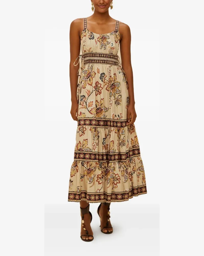 FARM Rio floral midi dress - Nude Nude