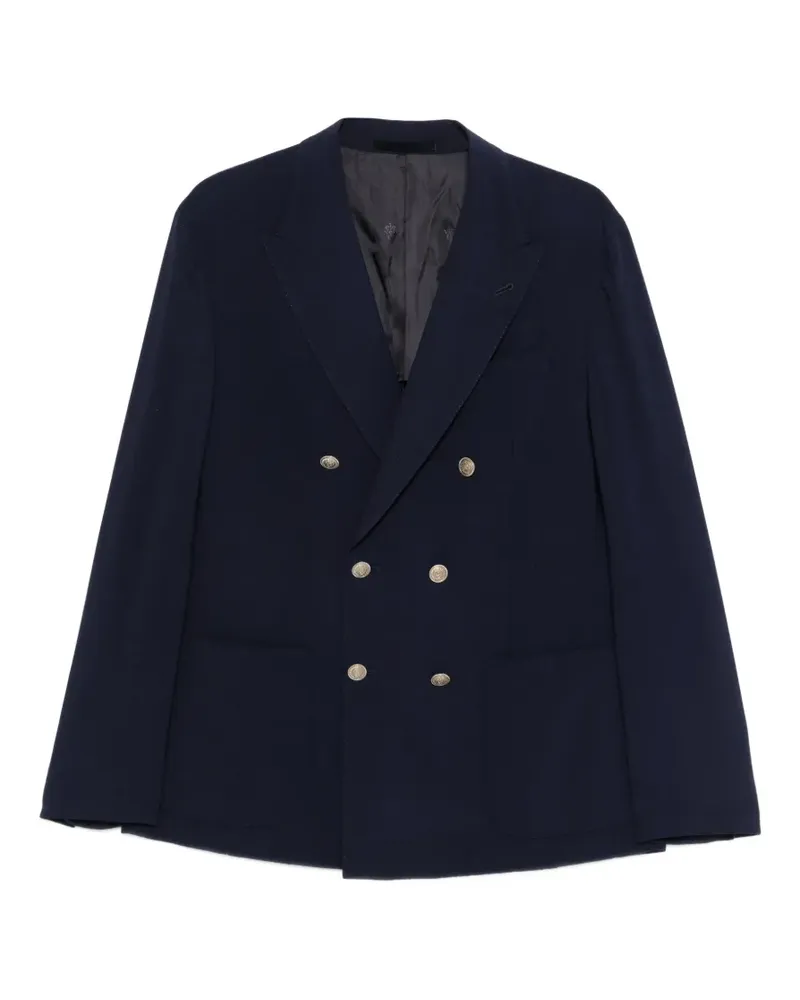 Eleventy Doppelreihige Jacke mit Tasche - Blau Blau