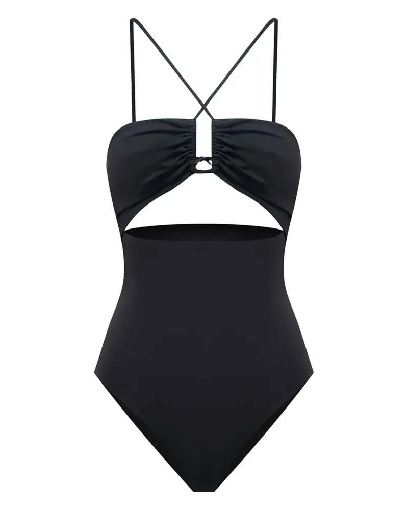 12 STOREEZ Badeanzug mit Cut-Out - Schwarz Schwarz