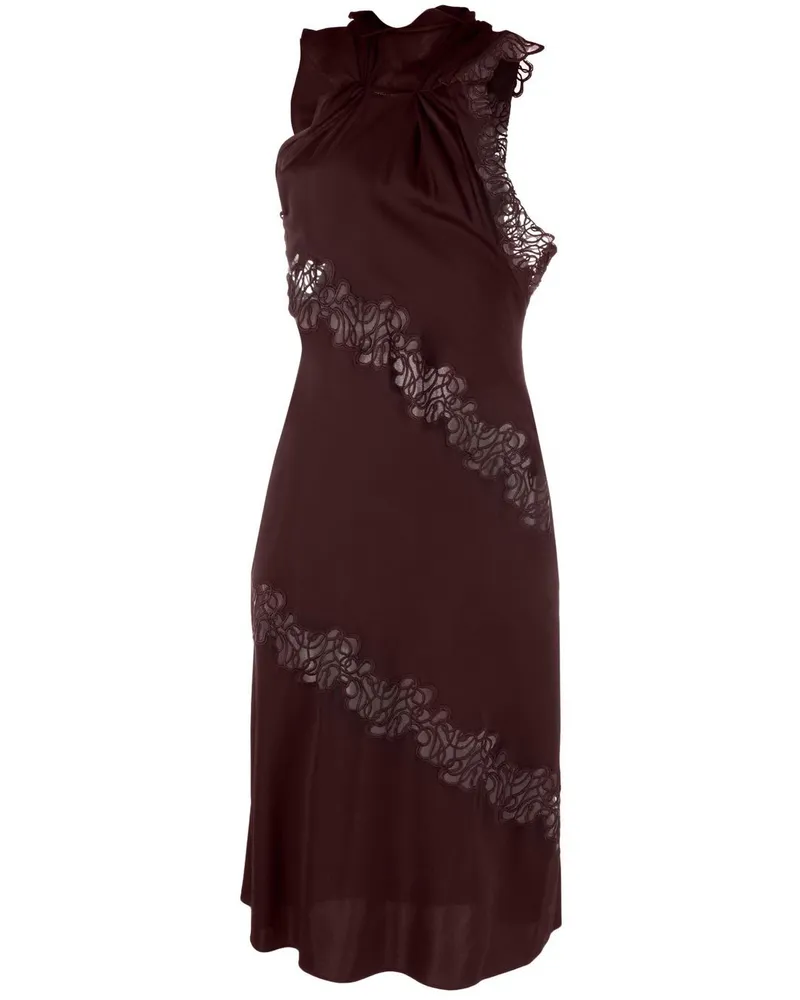 Stella McCartney Neckholder-Kleid mit Spitze - Violett Violett