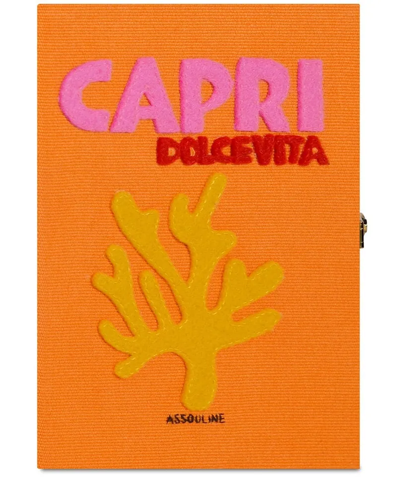 Assouline Capri' Clutch mit Buchform - Orange Orange