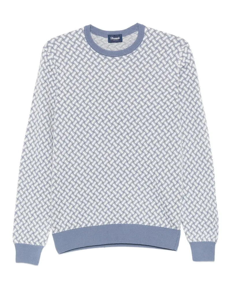 Drumohr  Pullover mit geometrischem Muster - Blau Blau