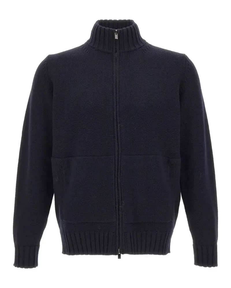 Filippo de Laurentiis zip-up merino wool cardigan - Blau Blau