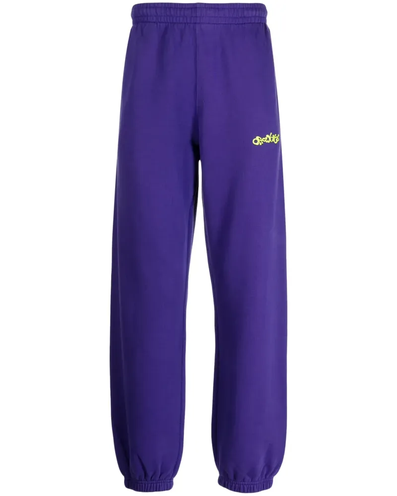 OFF-WHITE Jogginghose mit Logo-Print - Violett Violett