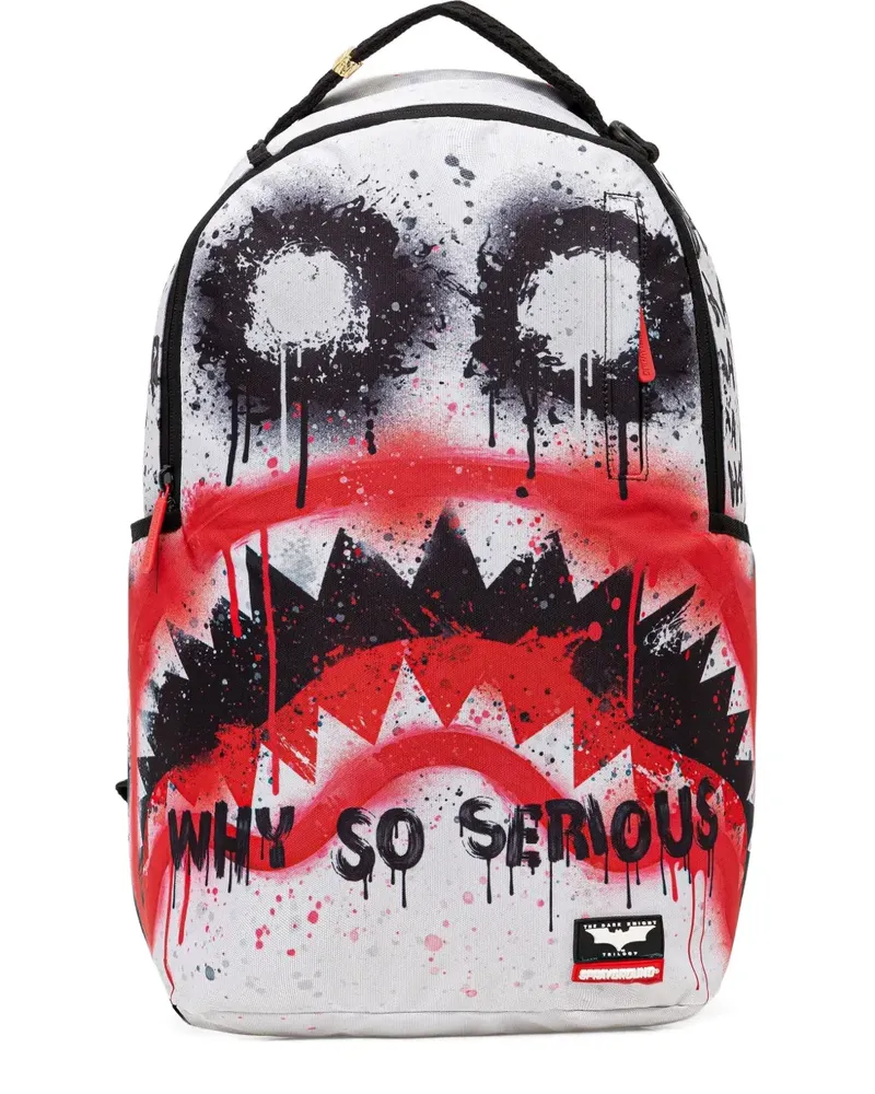 Sprayground shark-print backpack - Weiß Weiß