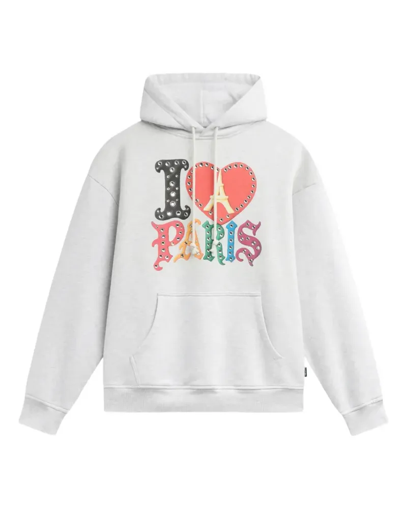 PACCBET RASSVET embellished graphic-print hoodie - Grau Grau