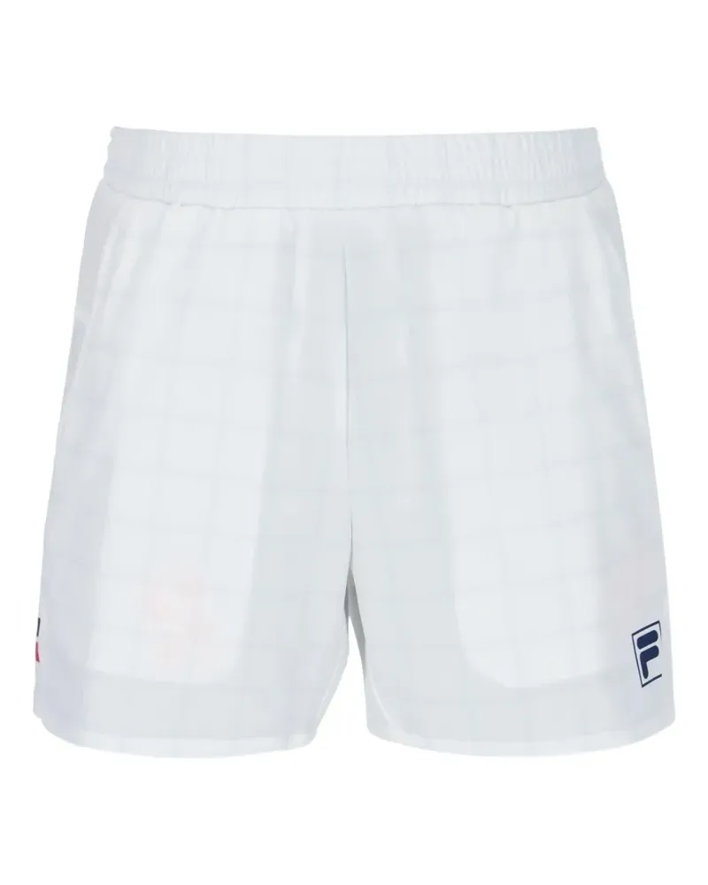 Fila Tennis-Shorts mit Karomuster - Weiß Weiß