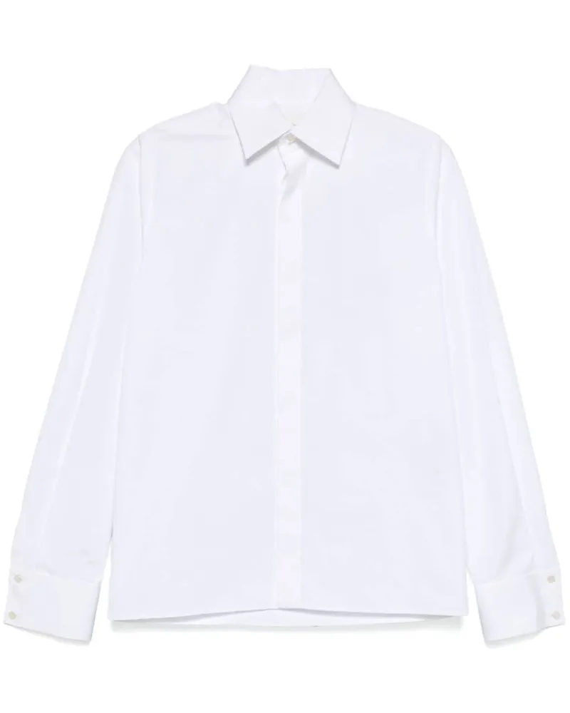 Saint Laurent Hemd mit Cassandre-Stickerei - Weiß Weiß