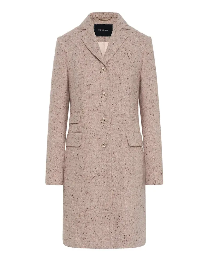 Kiton Kaschmirmantel mit Donegal-Effekt - Rosa Rosa