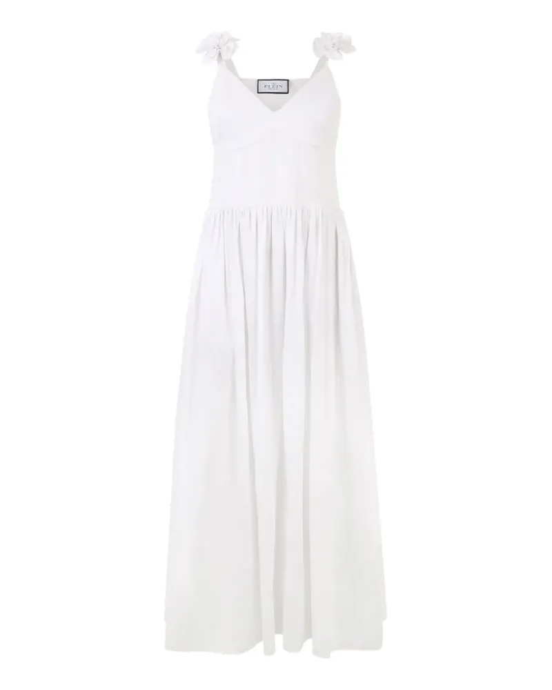 Philipp Plein Maxikleid mit Blumenträgern - Weiß Weiß