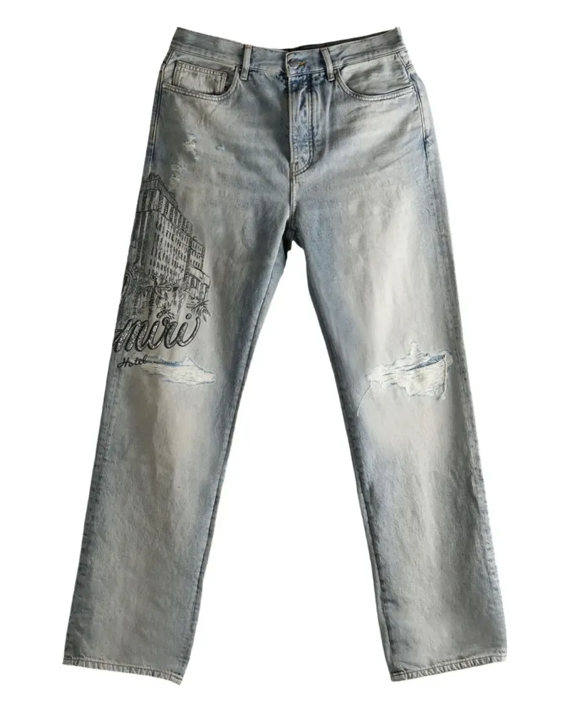 Amiri Crystal  Hotel Jean distressed jeans - Blau Blau