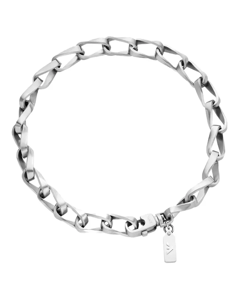 Emporio Armani Halskette aus Edelstahl - Silber Silber