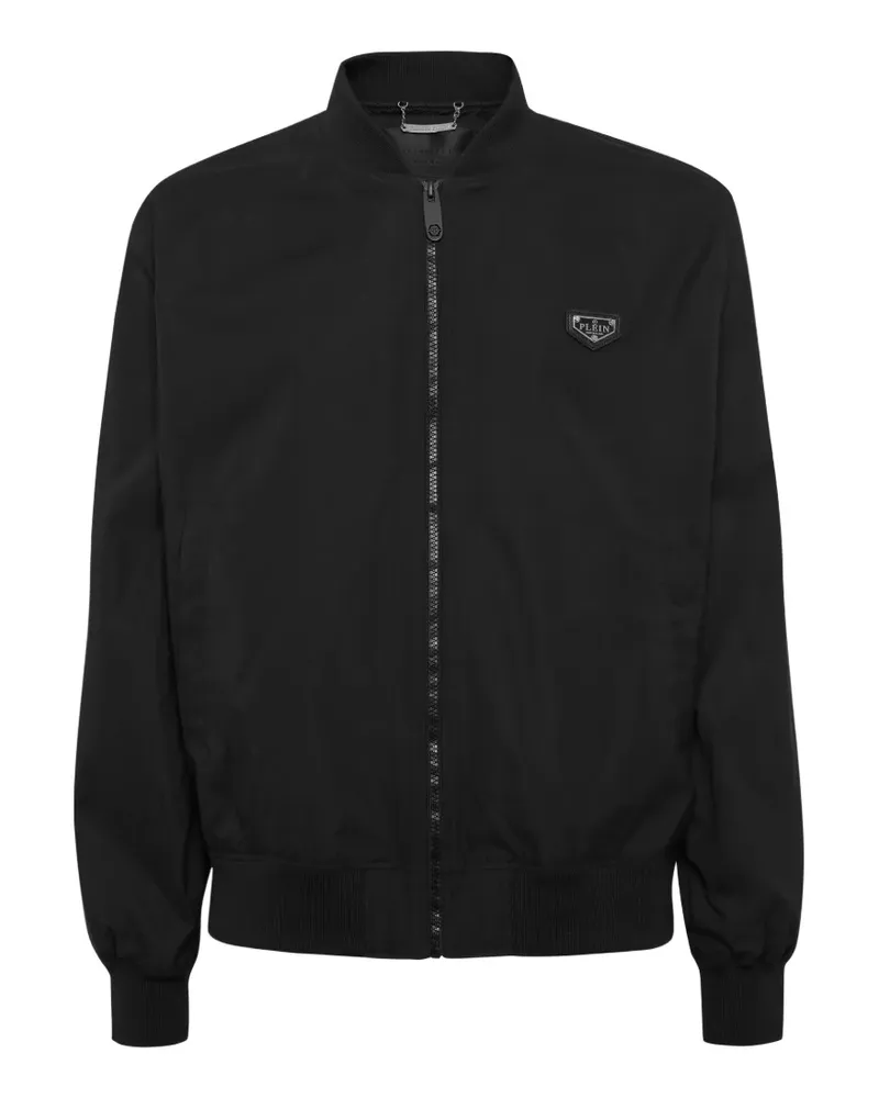 Philipp Plein Bomberjacke mit Logo-Applikation - Schwarz Schwarz