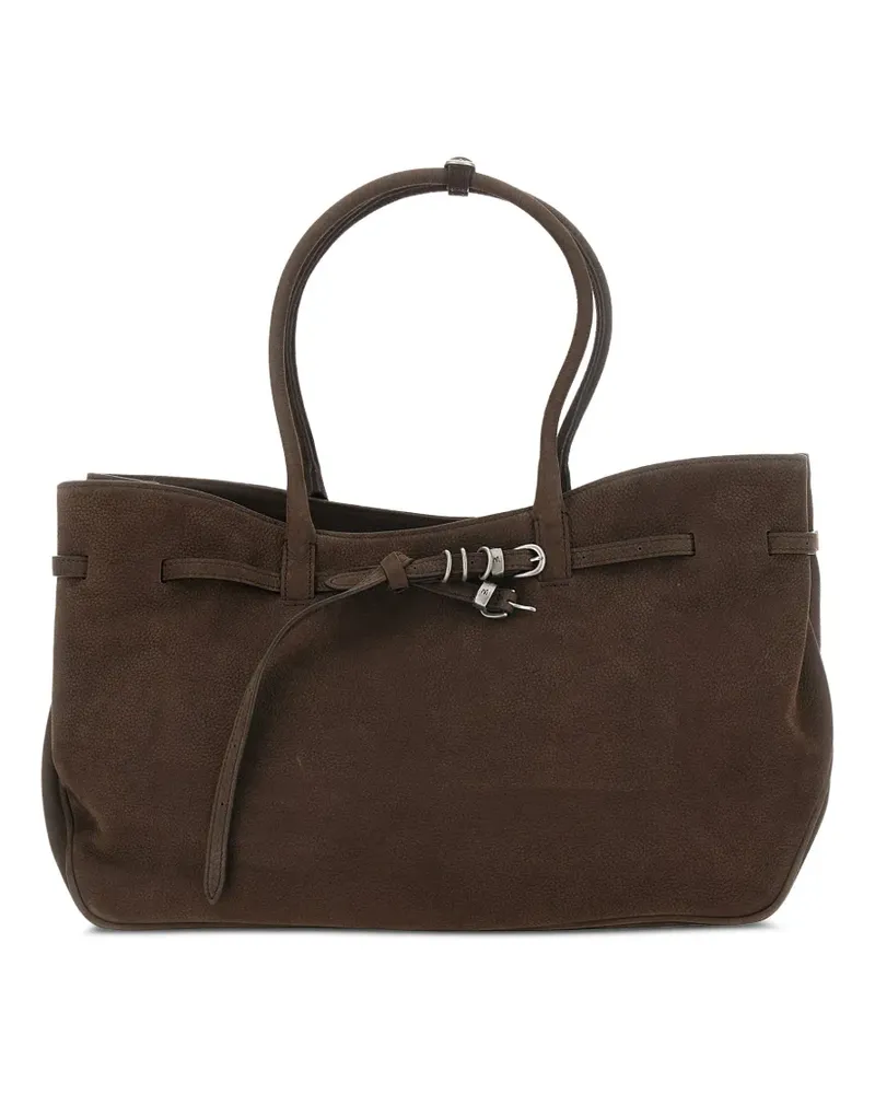 Marge Sherwood Große Granda Used Tote Bag mit Schnalle - Braun Braun