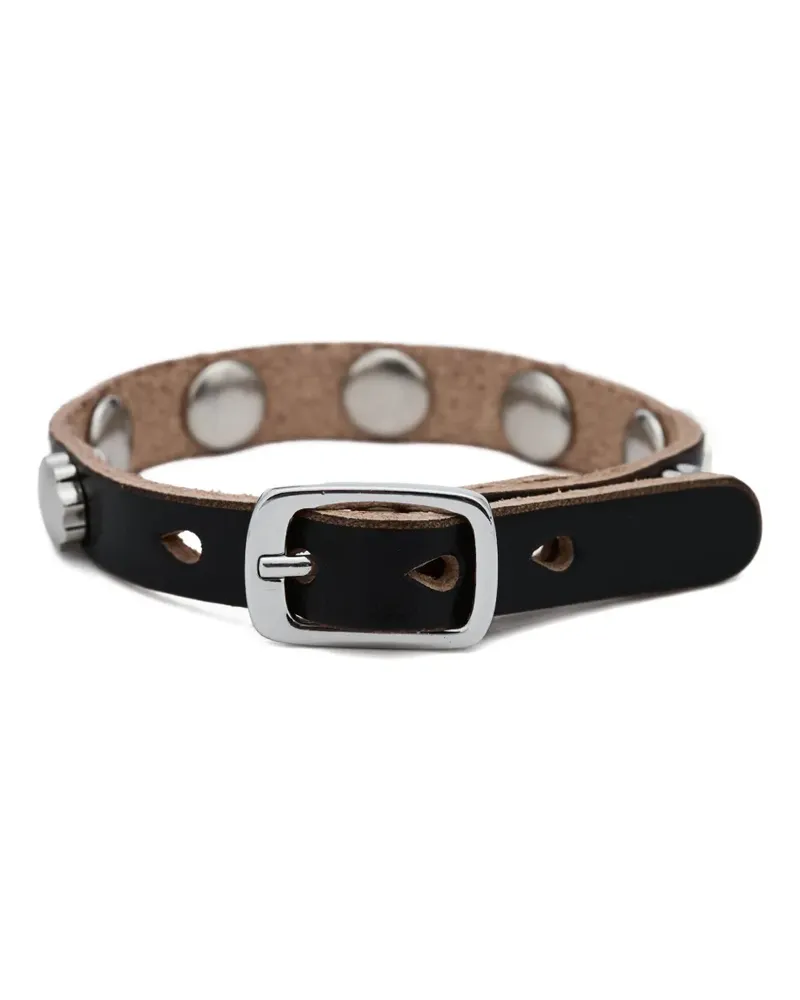 Our Legacy studded leather bracelet - Schwarz Schwarz