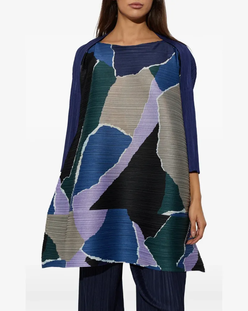 Issey Miyake Surprise! abstract-print pleated mini dress - Violett Violett