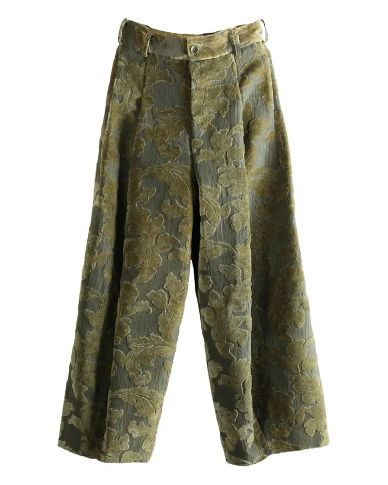 Uma Wang jacquard palazzo trousers - Grün Grün