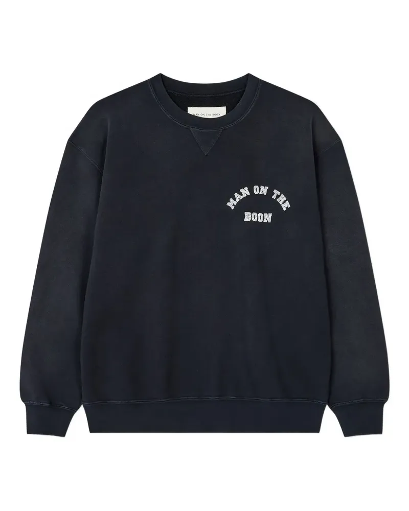 ManOnTheBoon Sweatshirt mit grafischem Print - Schwarz Schwarz