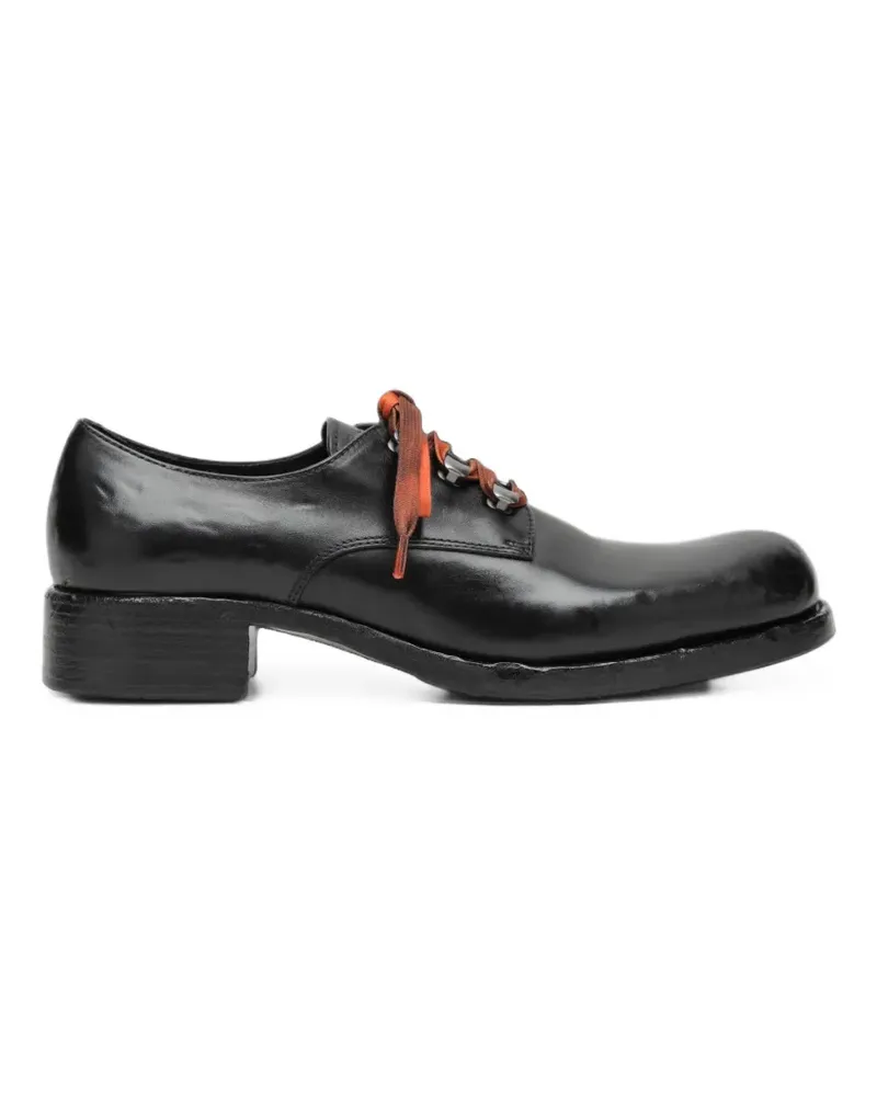 Prada Antiqued leather lace-up shoes - Schwarz Schwarz