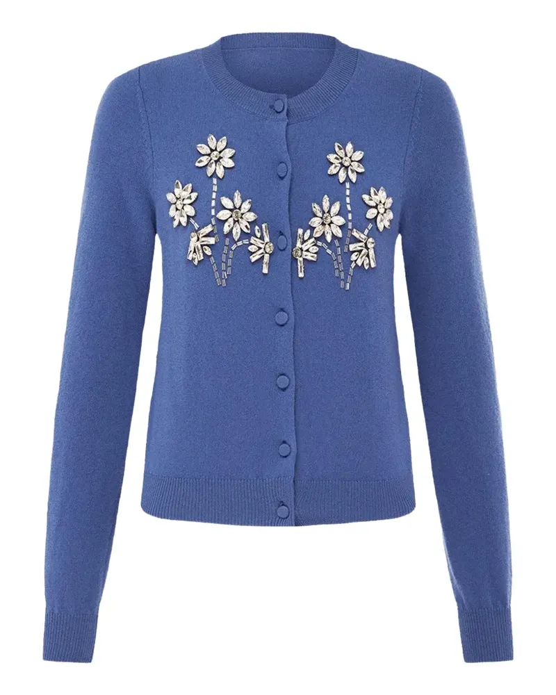 LEO LIN Cardigan mit Knopfverschluss - Blau Blau