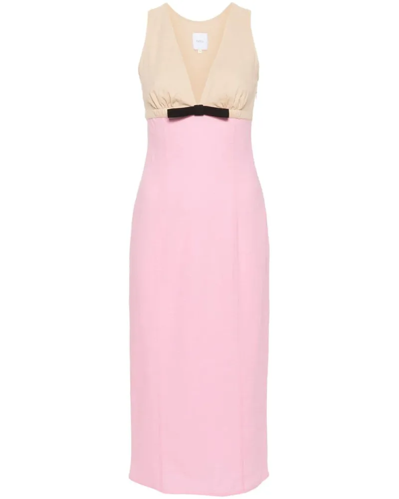 Patou Zweifarbiges Midikleid Rosa