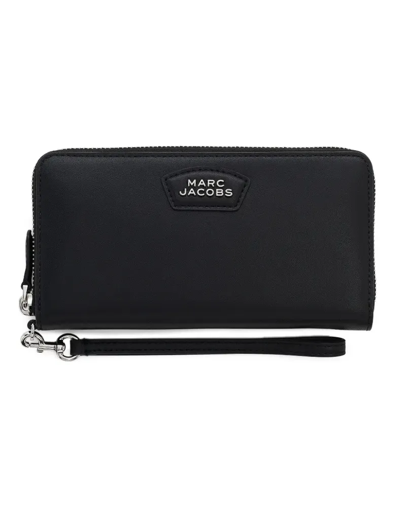 Marc Jacobs The Continental Portemonnaie mit Logo-Schild - Schwarz Schwarz