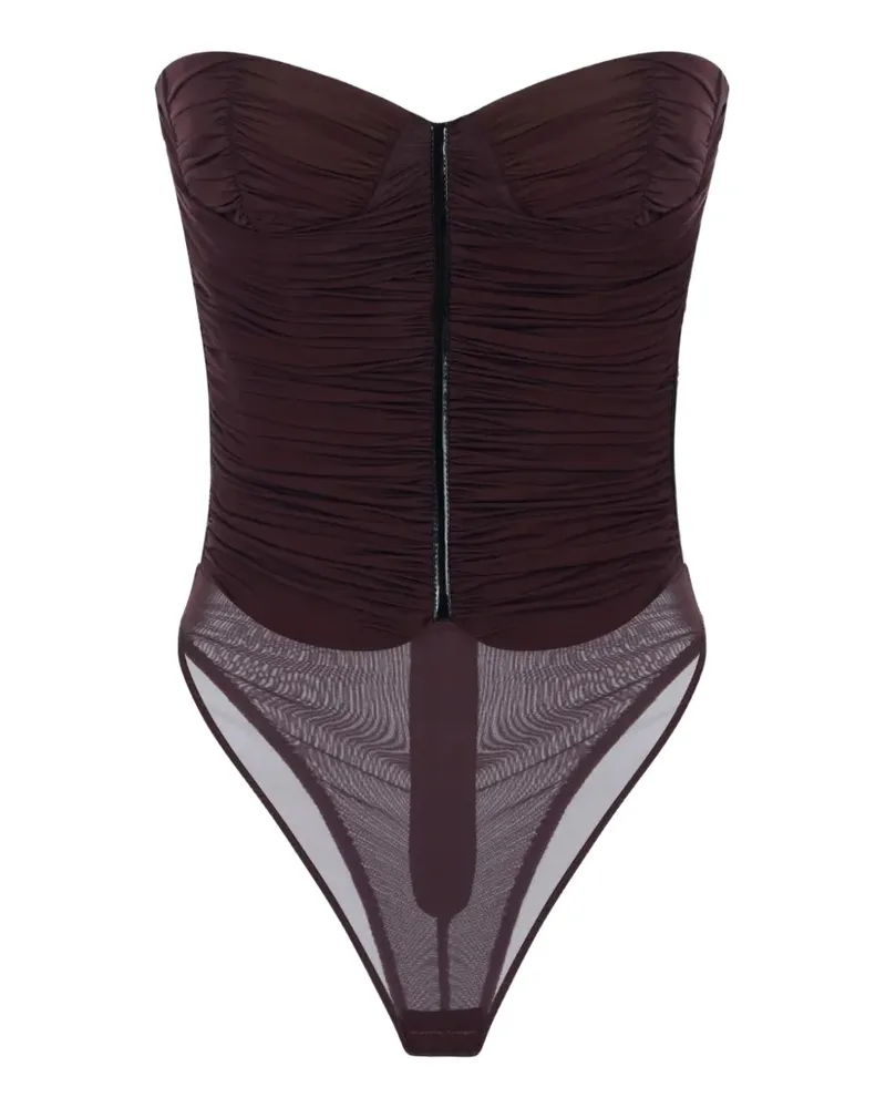 Elisabetta Franchi Body aus Stretch-Jersey - Braun Braun