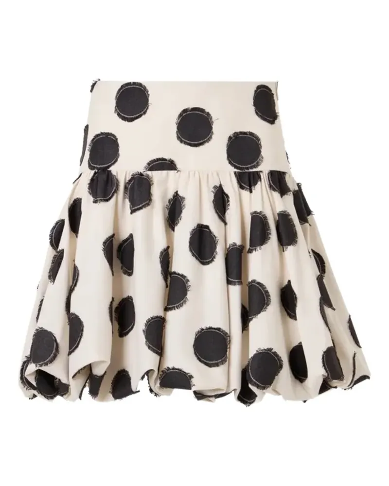 Akris polka-dot bubble-hem mini skirt - Nude Nude