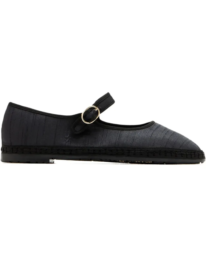 FLABELUS Ballerinas aus Seide - Schwarz Schwarz
