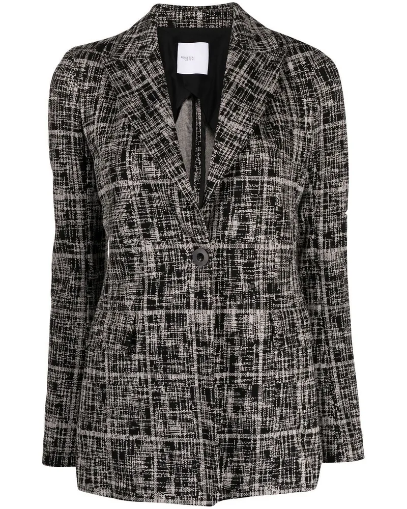 Rosetta Getty Blazer mit Check Schwarz