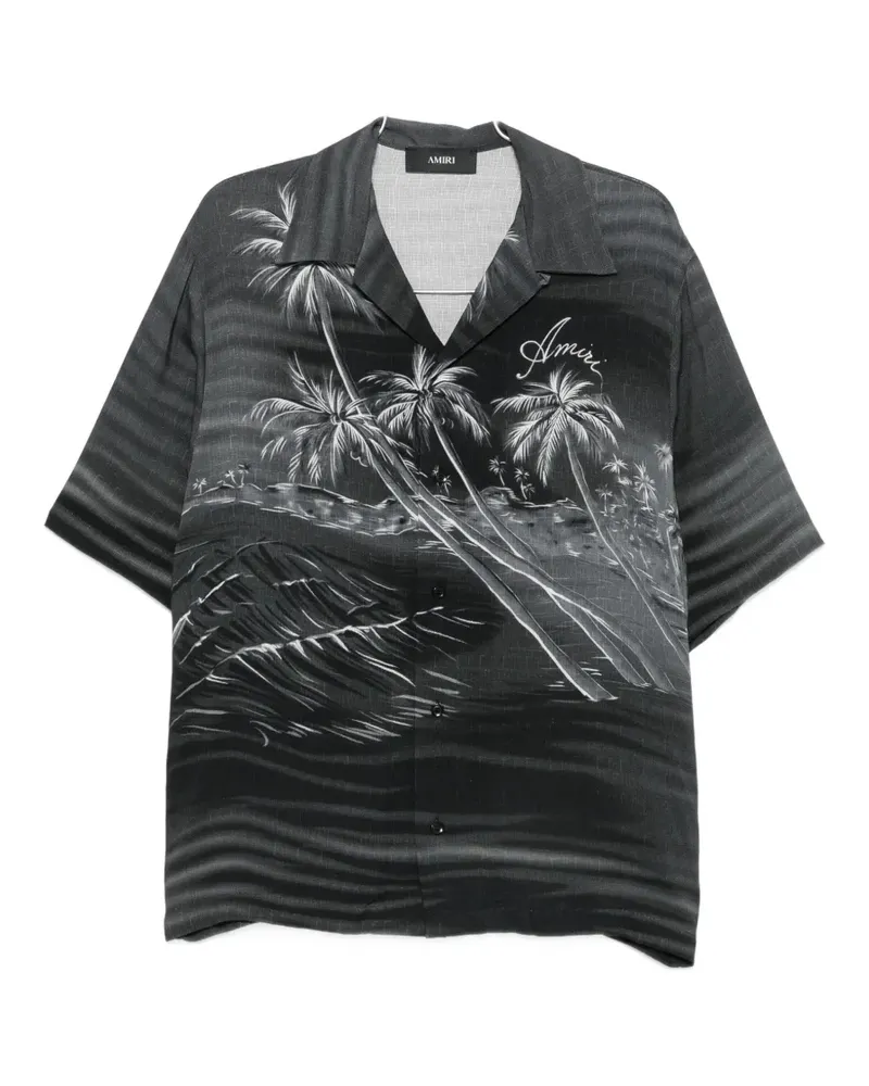 Amiri palm tree-print shirt - Schwarz Schwarz