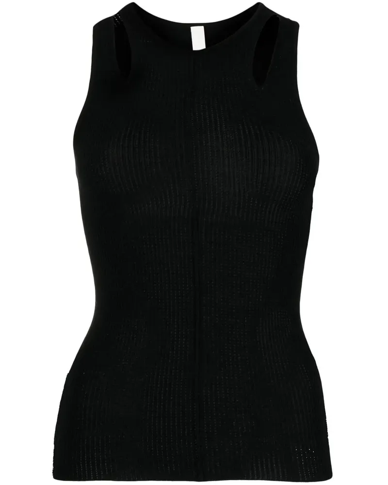 Dion Lee Geripptes Merino-Top - Schwarz Schwarz
