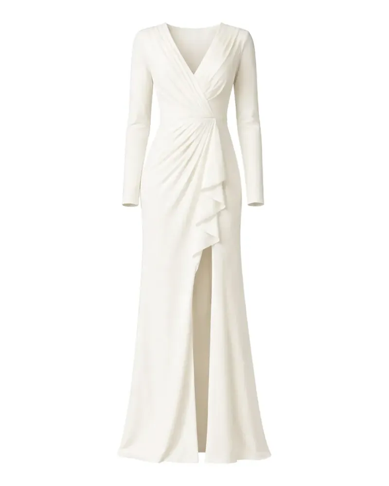 Tadashi Shoji Maxikleid mit Rüschen - Weiß Weiß