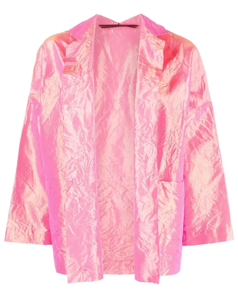 Daniela Gregis Jacke aus Seide mit Knitteroptik - Rosa Rosa