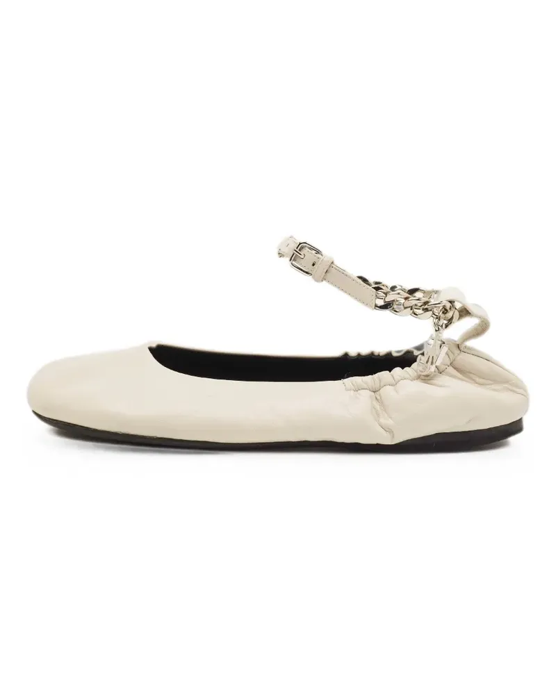 J.W.Anderson chain-link ballet flats - Nude Nude