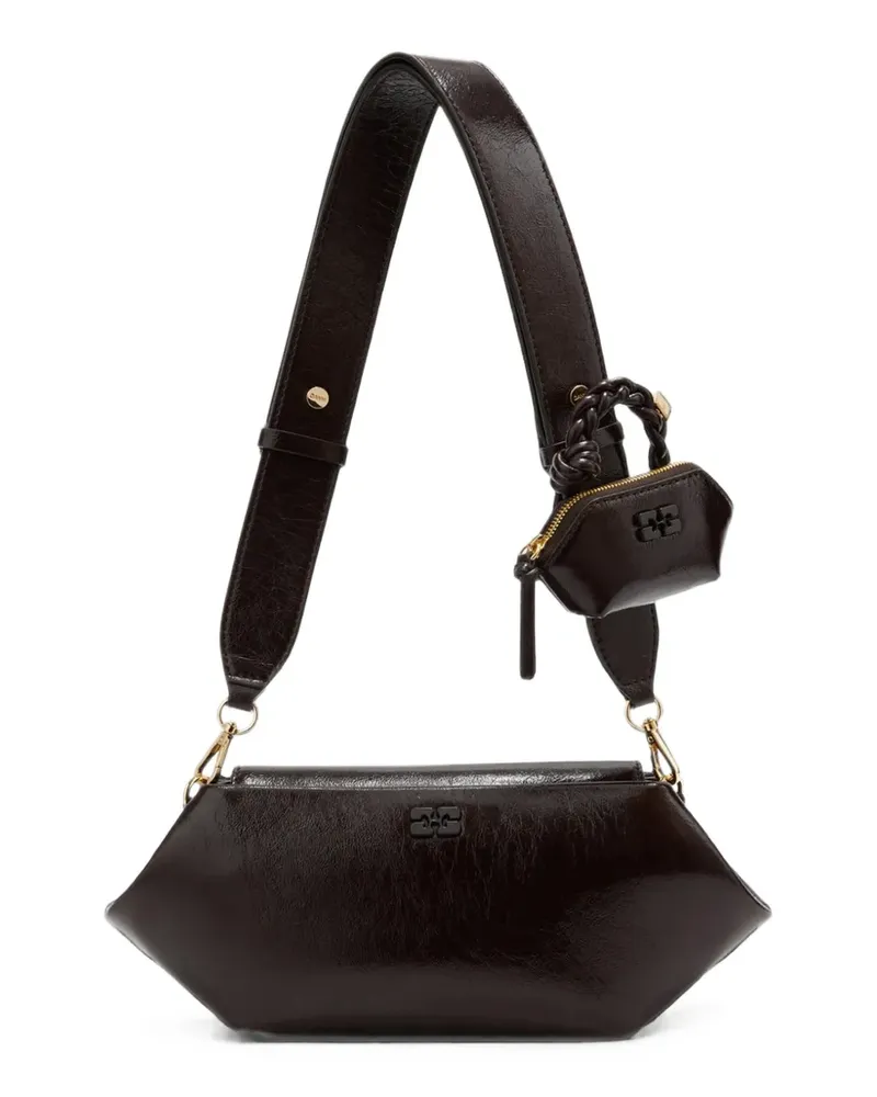 Ganni Bou East/West shine shoulder bag - Braun Braun