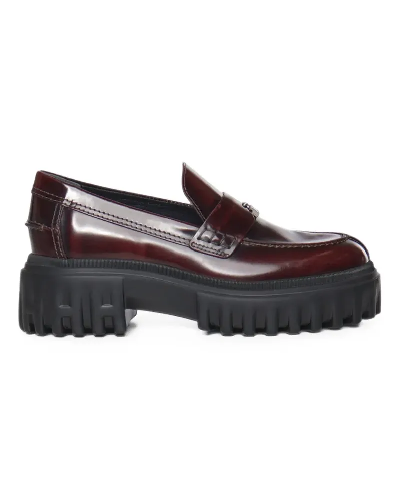 Hogan H700 Loafer mit breiter Sohle - Rot Rot