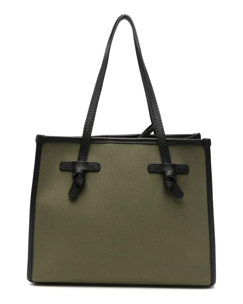 Gianni Chiarini knotted leather-trim shoulder bag - Grün Grün