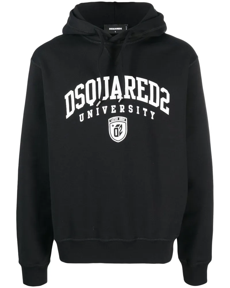 Dsquared2 Hoodie mit Logo-Print - Schwarz Schwarz