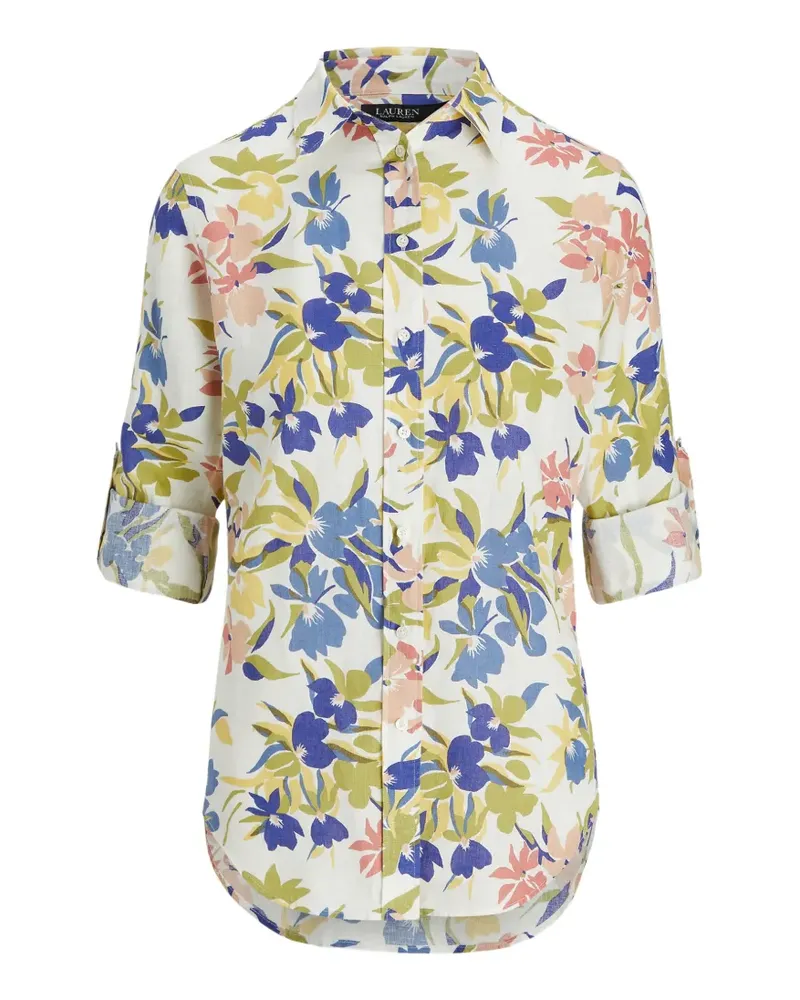 Ralph Lauren Top mit Blumenprint - Nude Nude