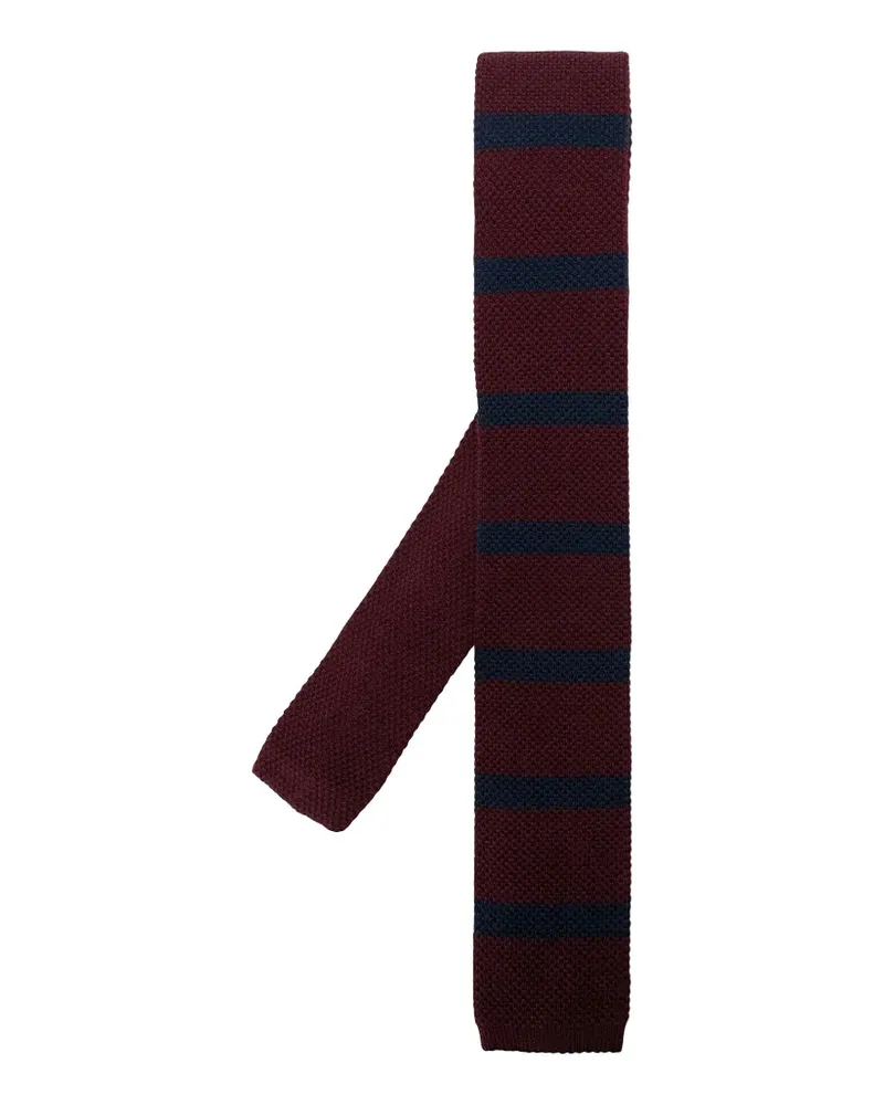 Brunello Cucinelli striped knitted tie - Rot Rot