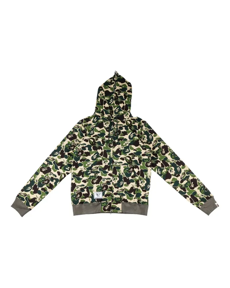 Stüssy x A Bathing Ape camo-print zip-up hoodie - Grün Grün